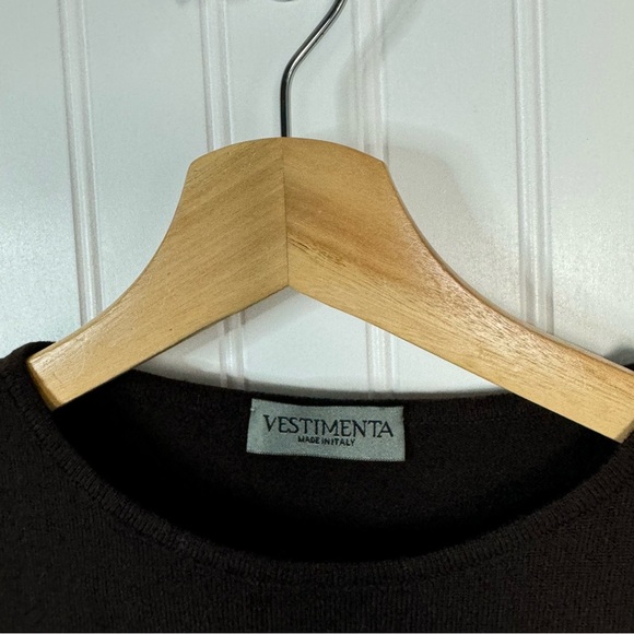 Vestimenta Sweater 42 Women Brown Pullover Merino Wool Cozy Fall - Picture 3 of 8